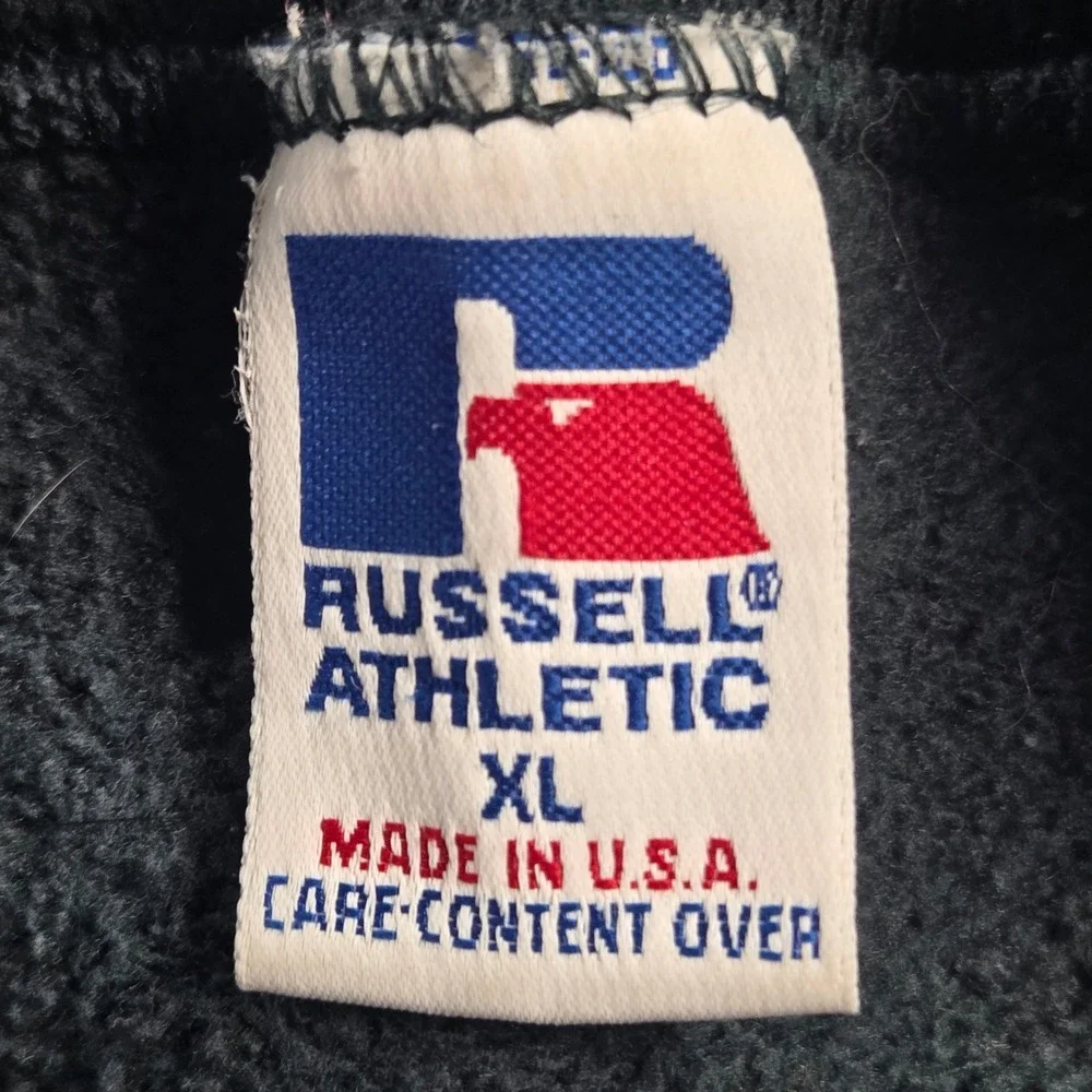 Vintage Russell Athletic Sweatshirt Men XL Green Blank Crewneck Made in USA